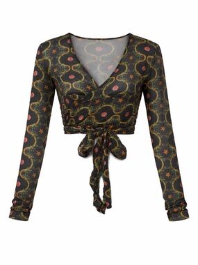 NWT Hill House Black Aviva Wrap Top